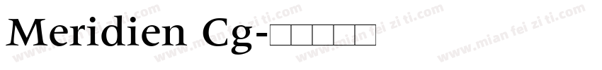 Meridien Cg字体转换